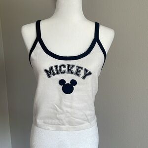 Mickey Mouse White and Black Tank Top 1X
